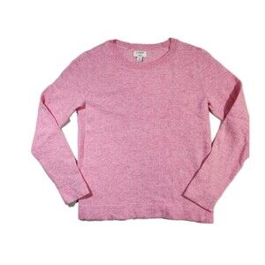 J.Crew Crewneck Pink Teddie Sweater Womens S Long SLeeve Cotton/Wool Blend